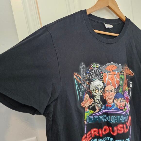 Jeff Dunham Seriously!? Oklahoma City 2022 T-Shirt Mens XL Black Graphic Tee - Picture 5 of 9